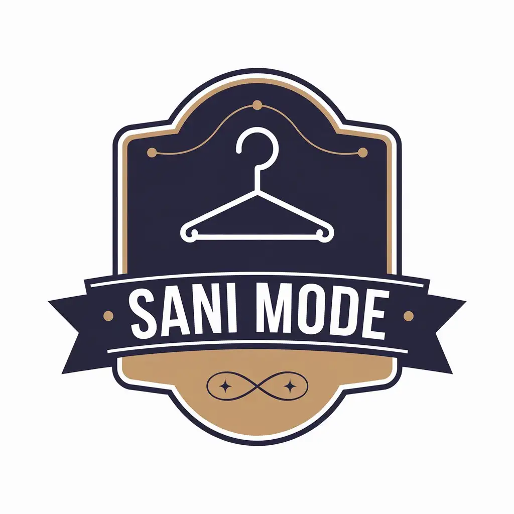 LOGO Design for Sani Mode Vector Clothes Hanger Symbol with Clean and Modern Aesthetic