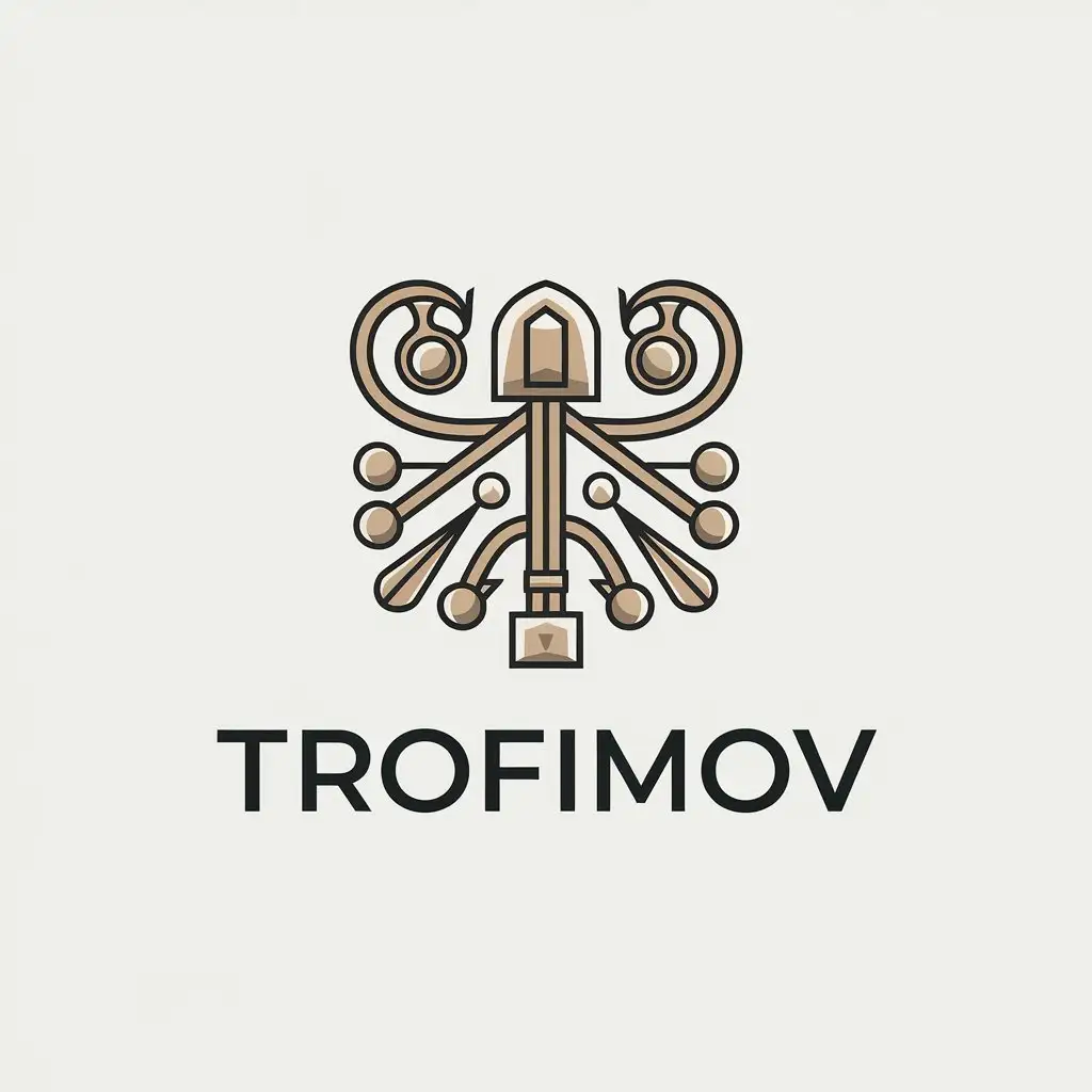 LOGO Design for TROFIMOV Vector with Corpus Furniture and Theme on Clear Background