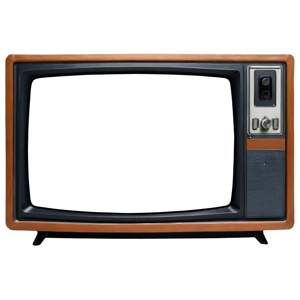 90s old tv front view