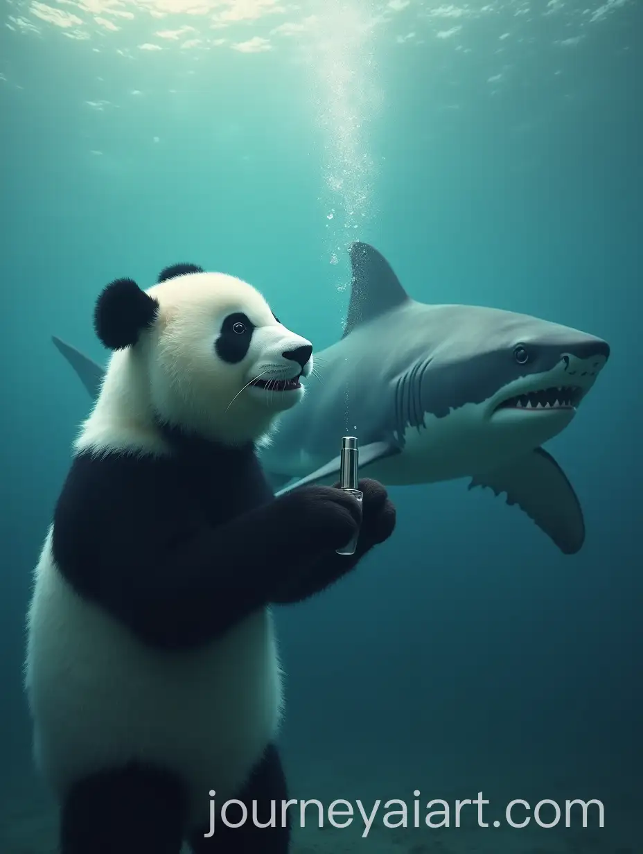 Panda-Visiting-a-Psychiatrist-with-Sharks-in-the-Background