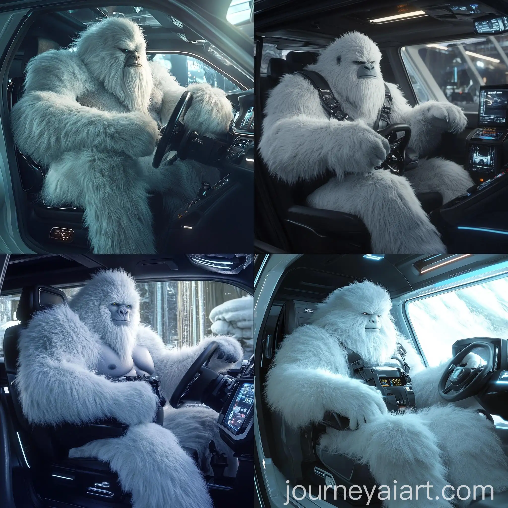 Curious-Yeti-Driving-Modern-SUV