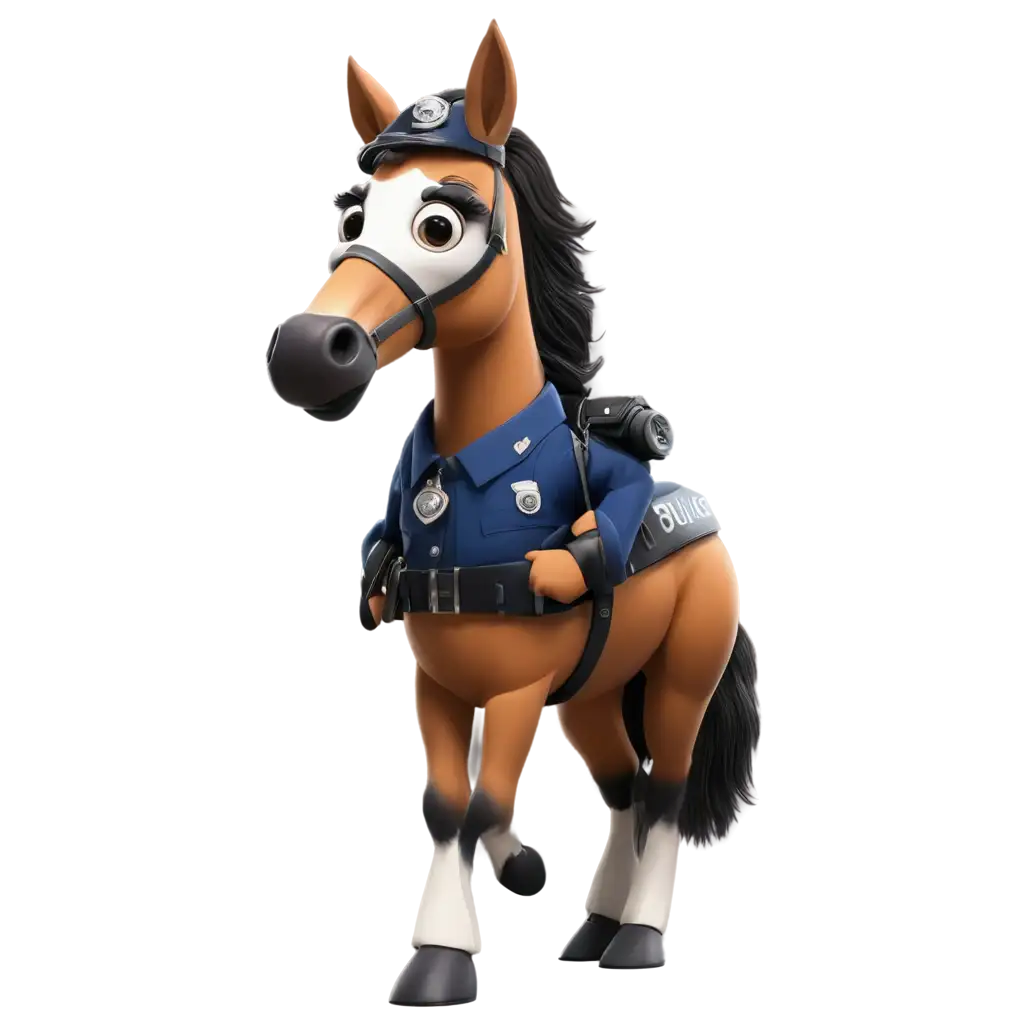 PNG-Image-Cartoon-Horse-Dressed-as-a-Police-Officer