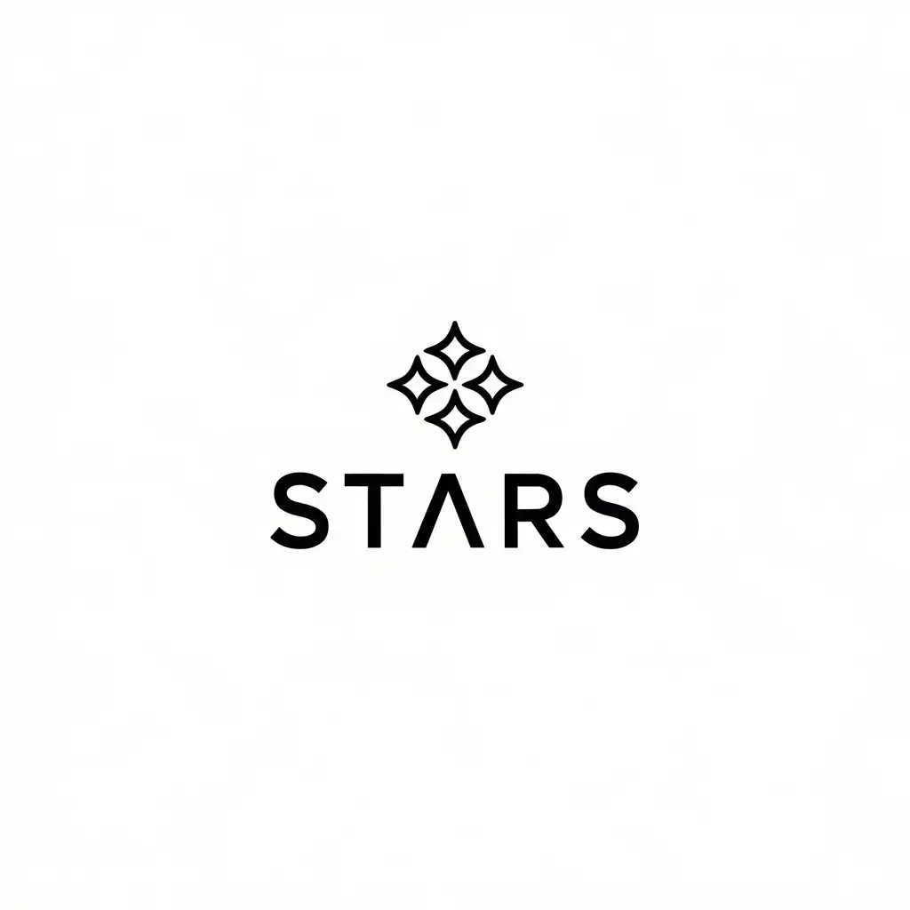 a vector logo design,with the text "Stars", main symbol:Stars, stars,Minimalistic,be used in Home Family industry,clear background