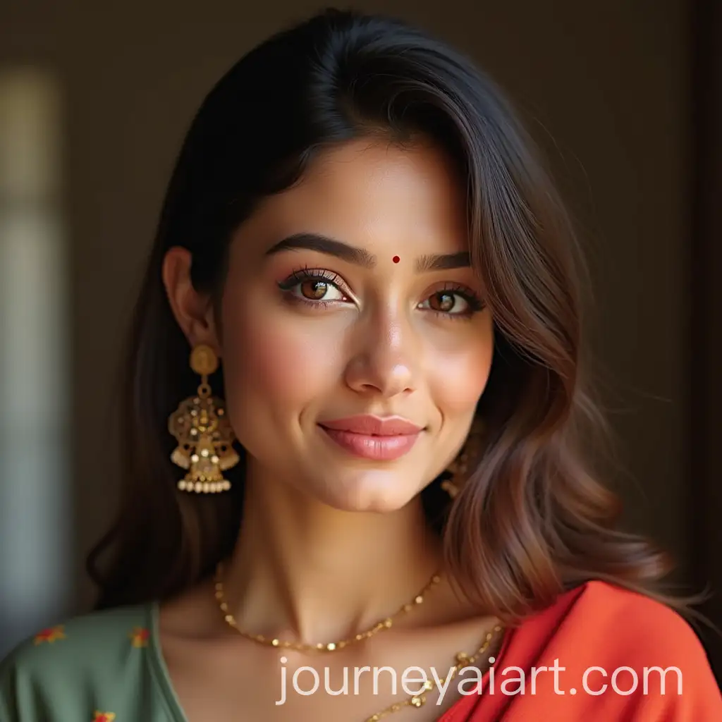 Natural-Beauty-in-a-Flawless-English-Colour-Saree