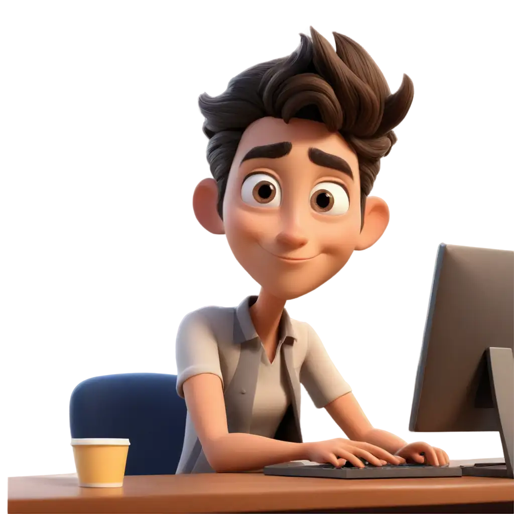 Cartoon-Character-PNG-for-Motion-Graphics-Designers-with-Multiple-Screens-and-Project-Background