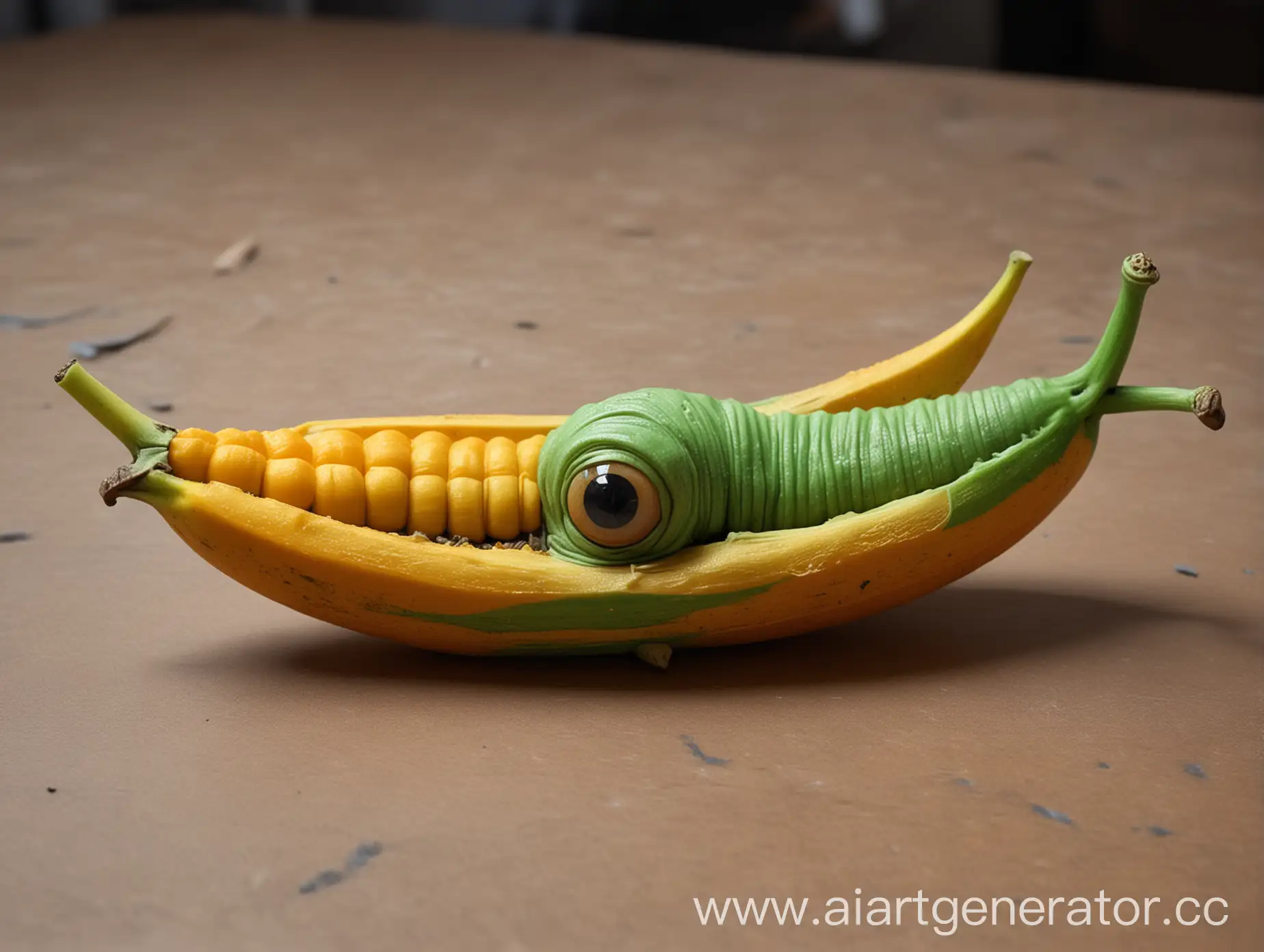 Alien-Style-Space-Banana-with-GreenOrange-Stripes