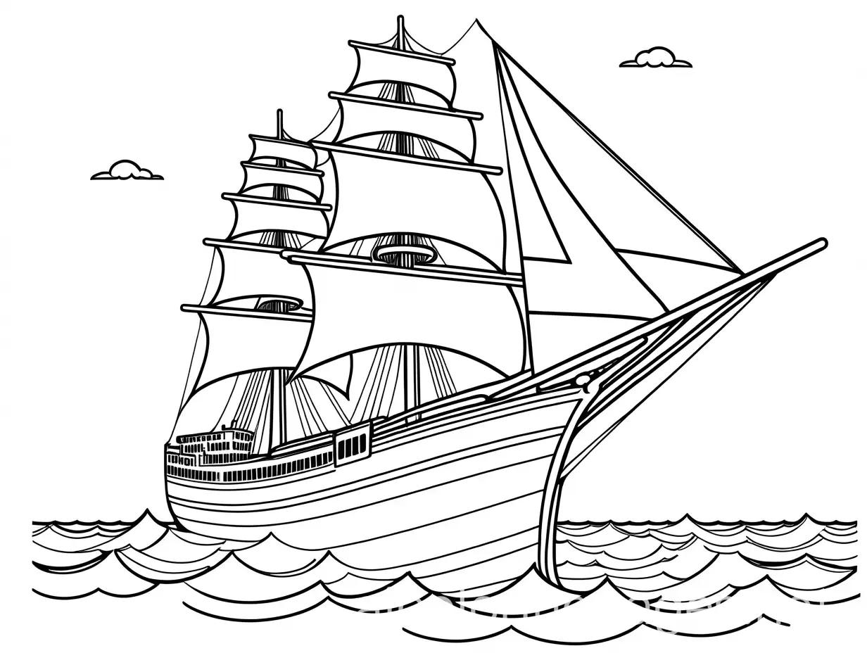 Fearless-Sailor-Gripping-Ships-Mast-Coloring-Page