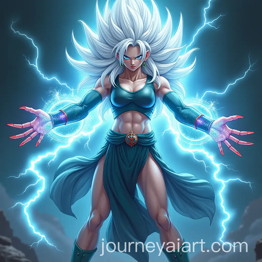 Girl-Goku-with-White-Hair-and-Blue-Energy-Stream