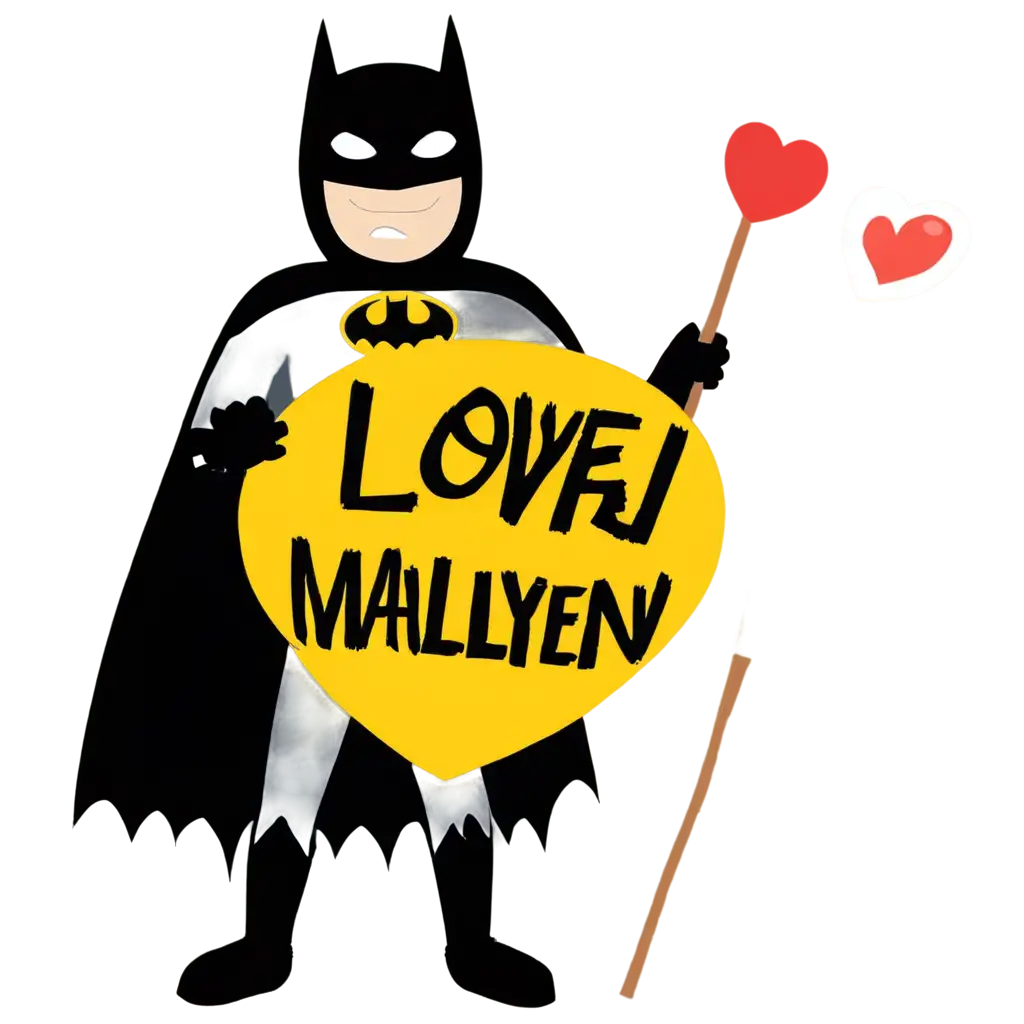 Batman-Holding-a-Sign-with-Love-You-Mallelyn-PNG-Image-for-HighQuality-Use