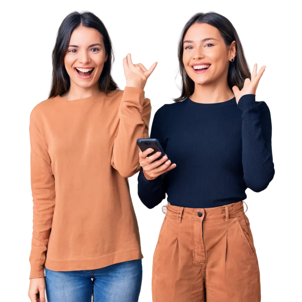 Exciting-PNG-Image-of-Friends-Reacting-to-a-Phone