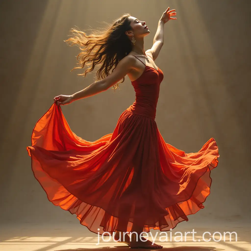 Woman-Dancing-in-Graceful-Motion