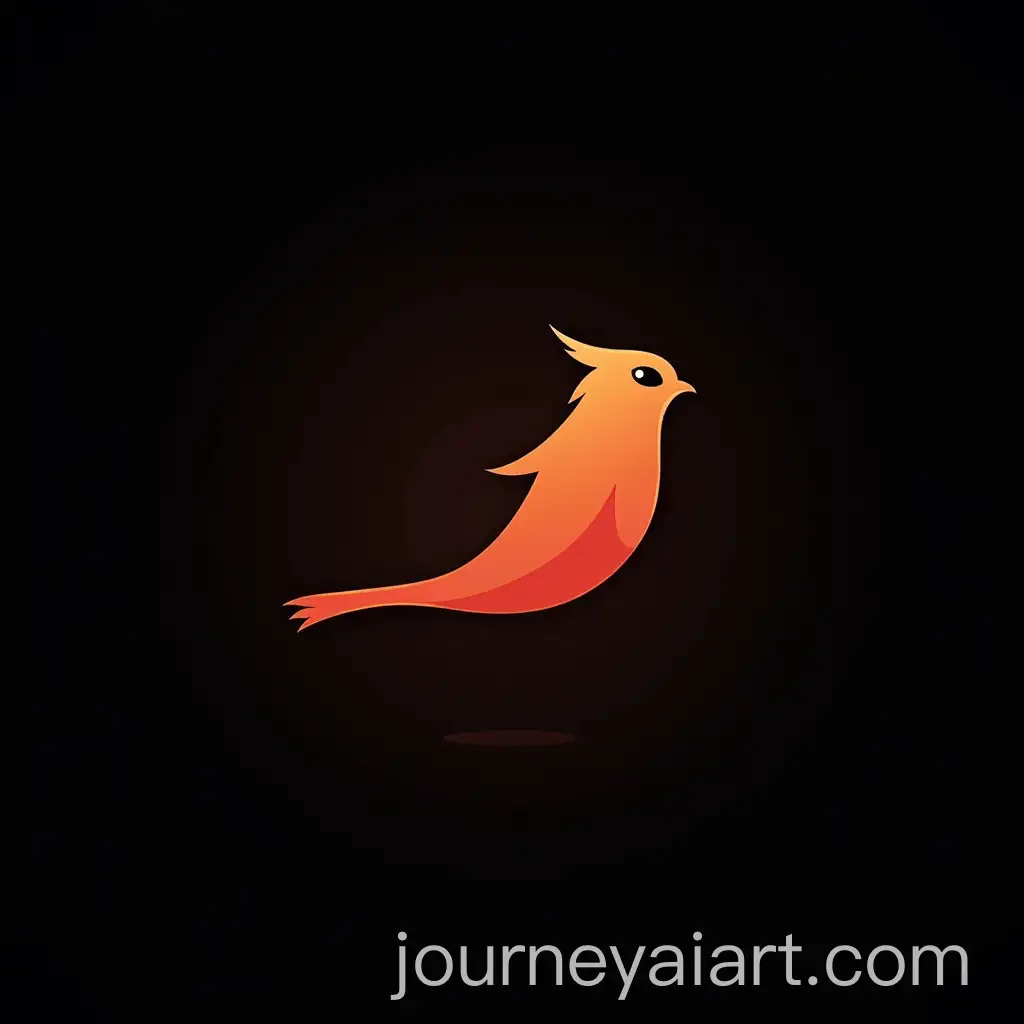 Simple-Finch-Mascot-Logo-for-Gaming-Channel-on-Black-Background