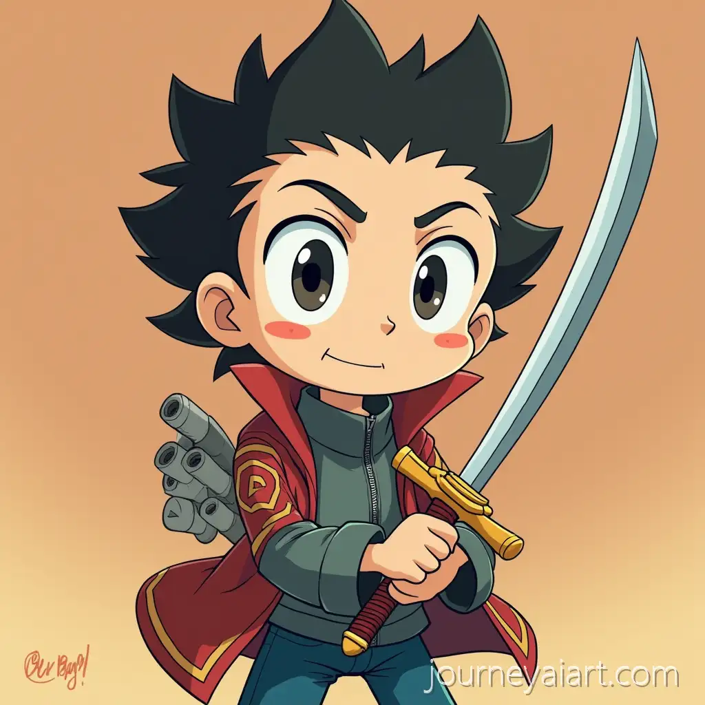 AnimestyleToriho-anime-illustration-Illustration-of-Toriho-from-Doraemon-3-Nobita-and-the-Three-Magical-Swordsmen-in-a-Cool-Jacket