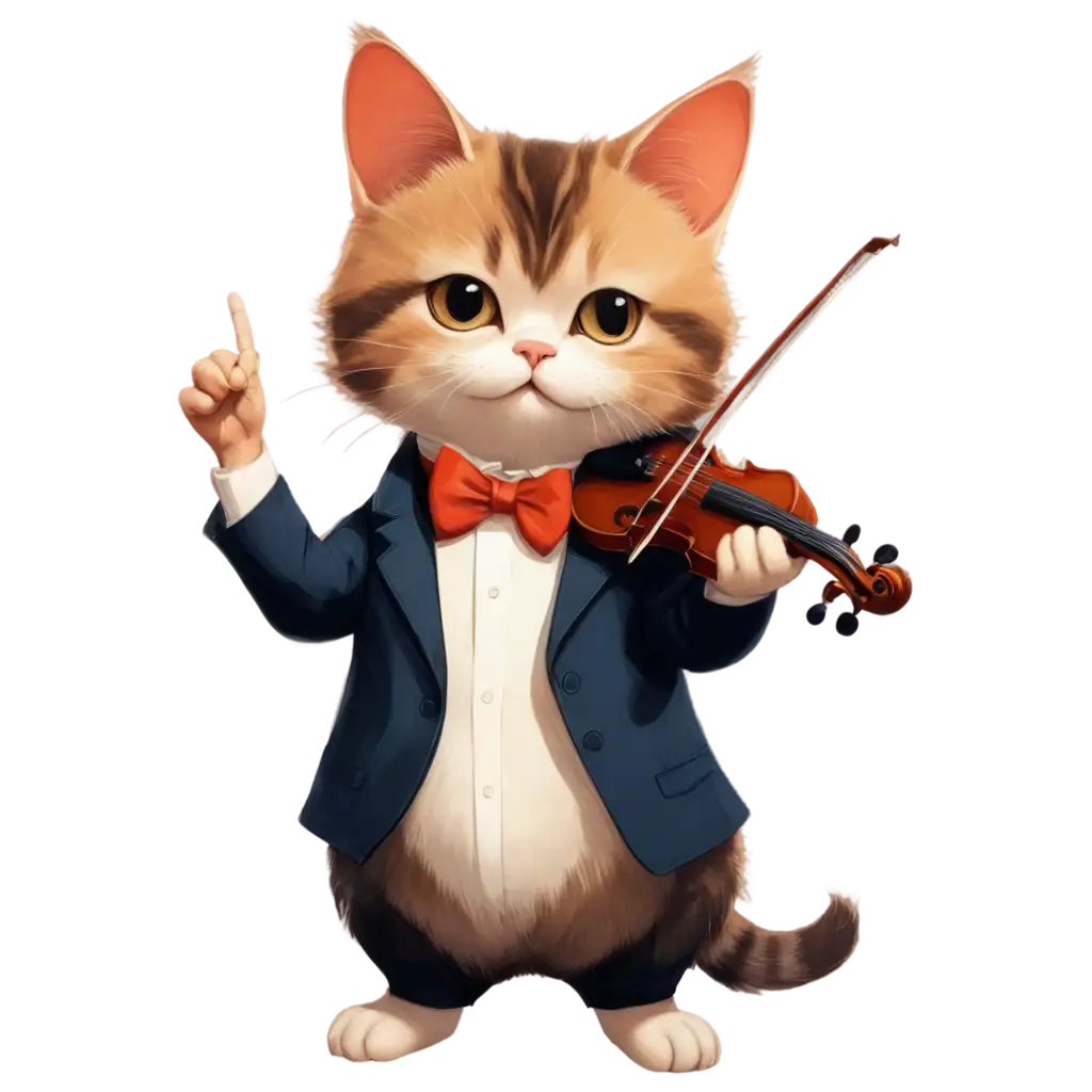 HighResolution-PNG-Image-of-a-Cute-Anthropomorphic-Cat-Playing-Violin-in-Tuxedo