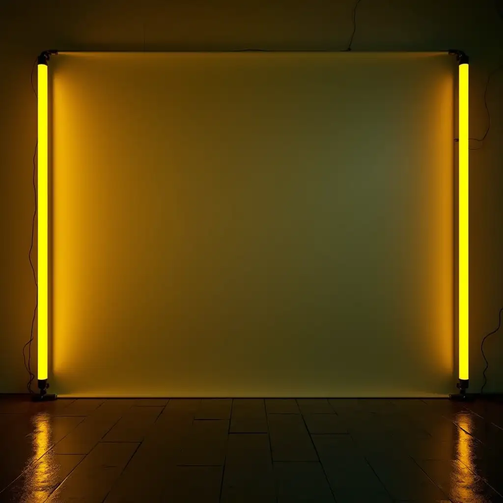 Background for catalog of clips, with neon yellow lighting