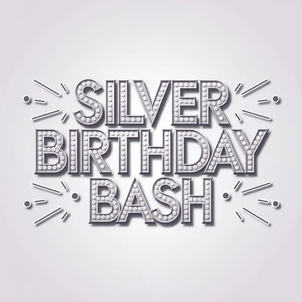 LOGO Design for Silver Birthday Bash Minimalistic Typography for Entertainment Industry