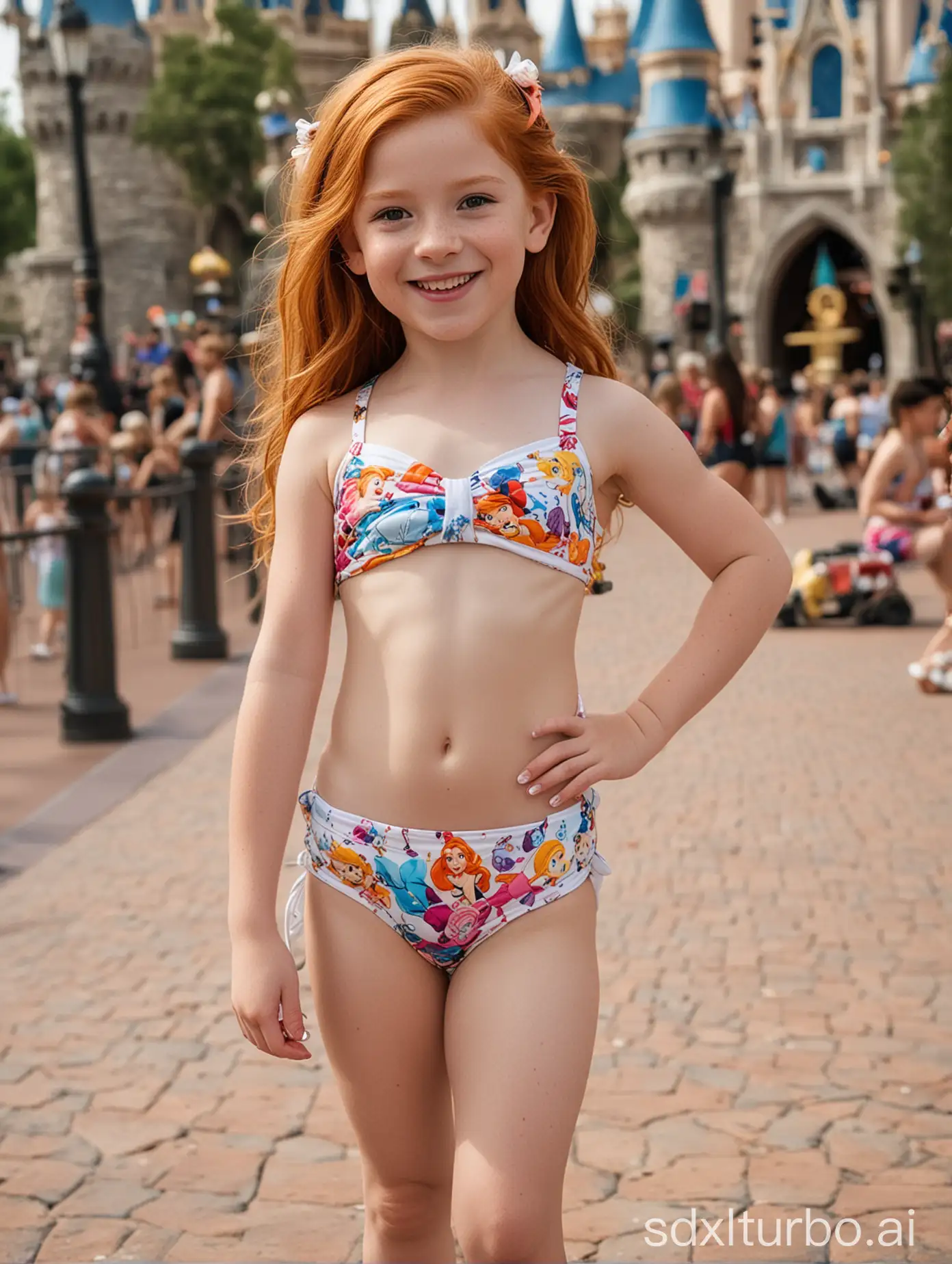 Confident-9YearOld-Girl-in-Disney-Bikini-at-Disney-World