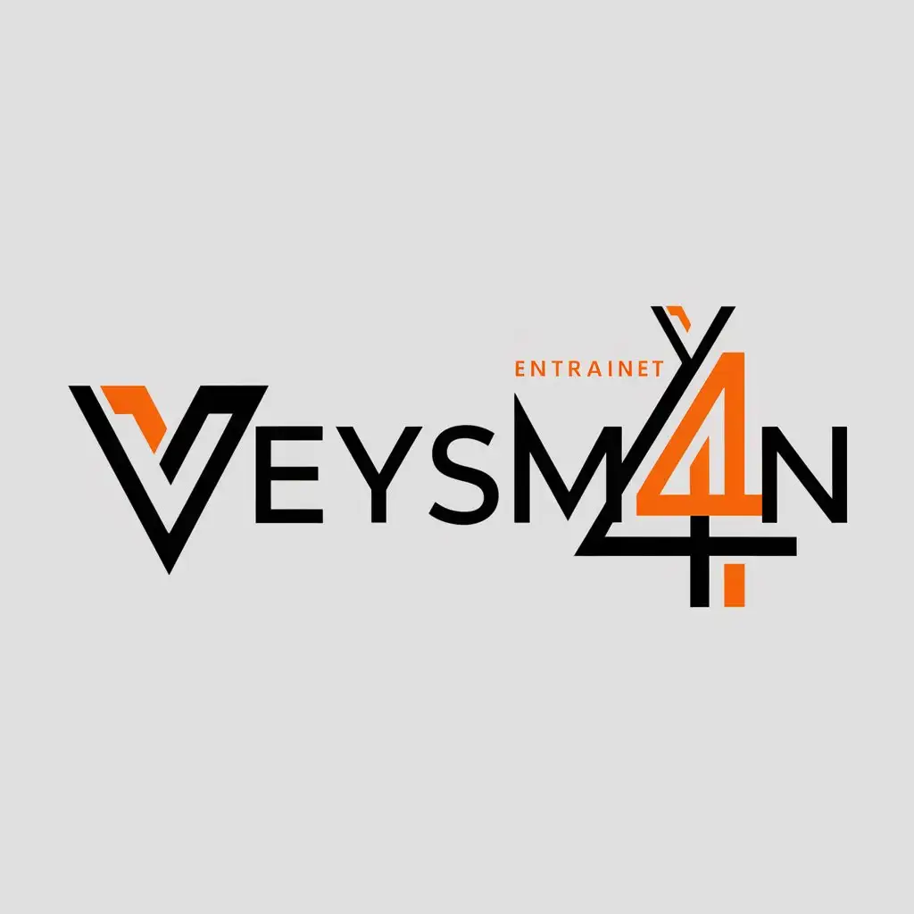 a logo design,with the text "Veysm4n", main symbol:Letter V and number 4,Moderate,be used in Entertainment industry,clear background