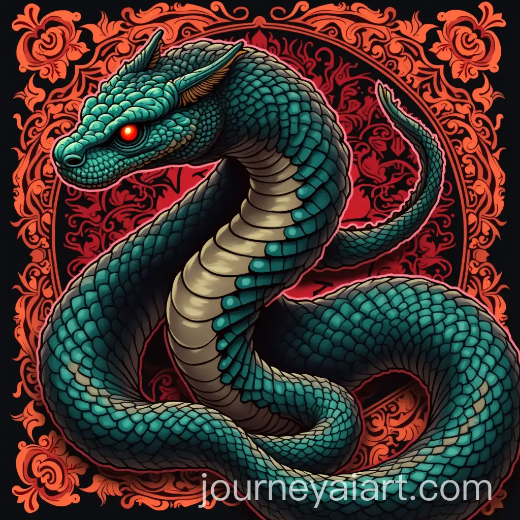 Gothic-Mystic-Anime-Style-with-Snake-Wrapped-Around-Body-for-New-Year