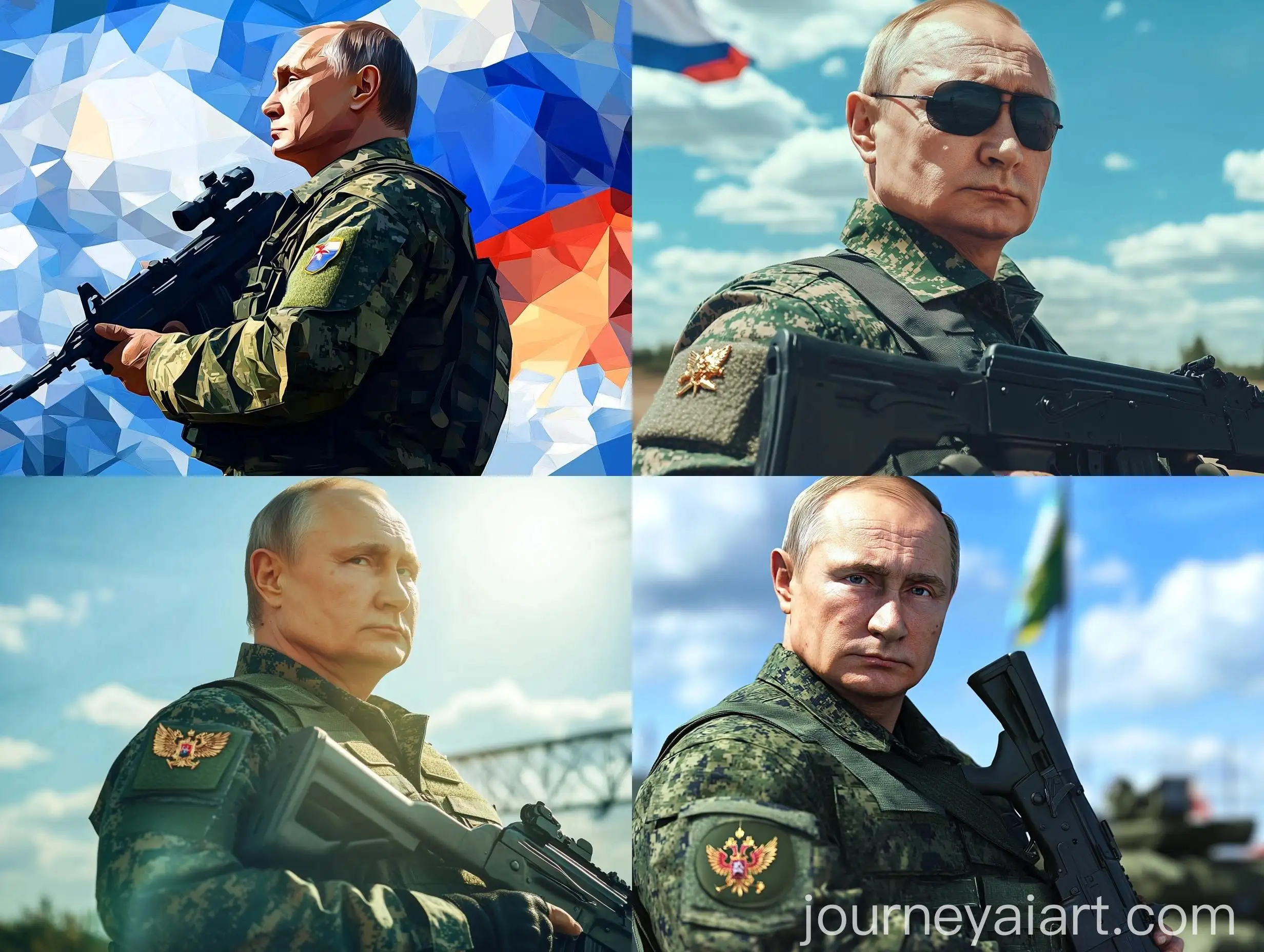 Vladimir-Putin-Military-Uniform-Holding-Automatic-Weapon