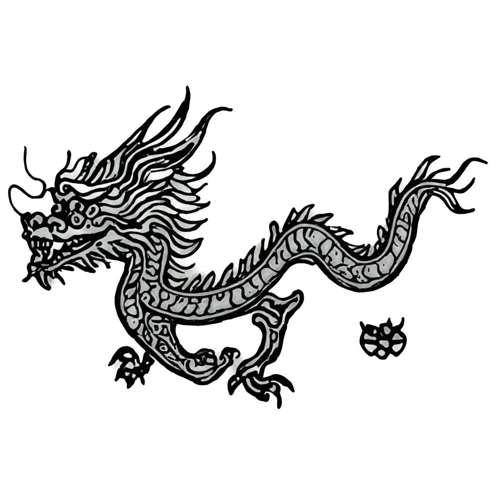 Black-Line-Oriental-Chinese-Dragon-Drawing-PNG-for-HighQuality-Digital-Art-and-Designs