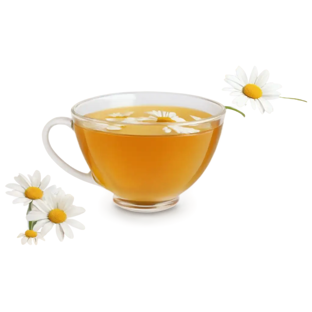 Realistic-Chamomile-Tea-in-a-Cup-PNG-Image-for-HighQuality-Digital-Use