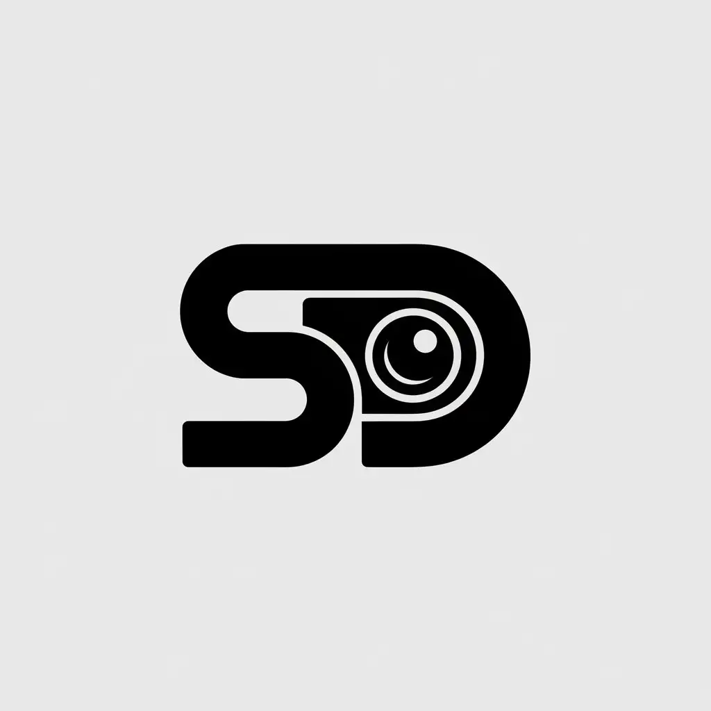 LOGO Design for SD Minimalistic Photography Symbol for Entertainment Industry