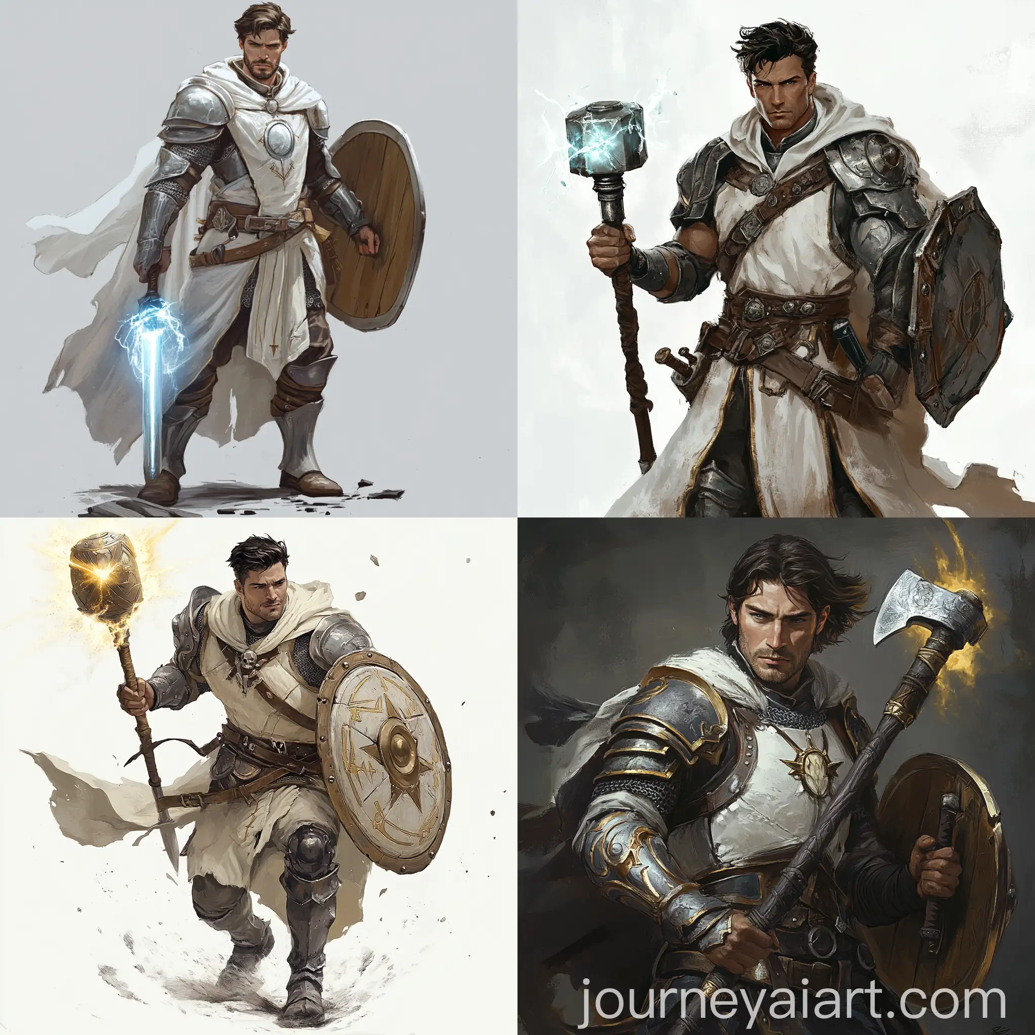 Veteran-Human-Cleric-of-Helm-in-Action-with-Divine-Mace-and-Shield