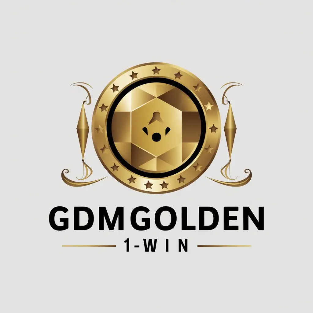 LOGO Design for GDMgolden1win Gambling Theme with Clear Background