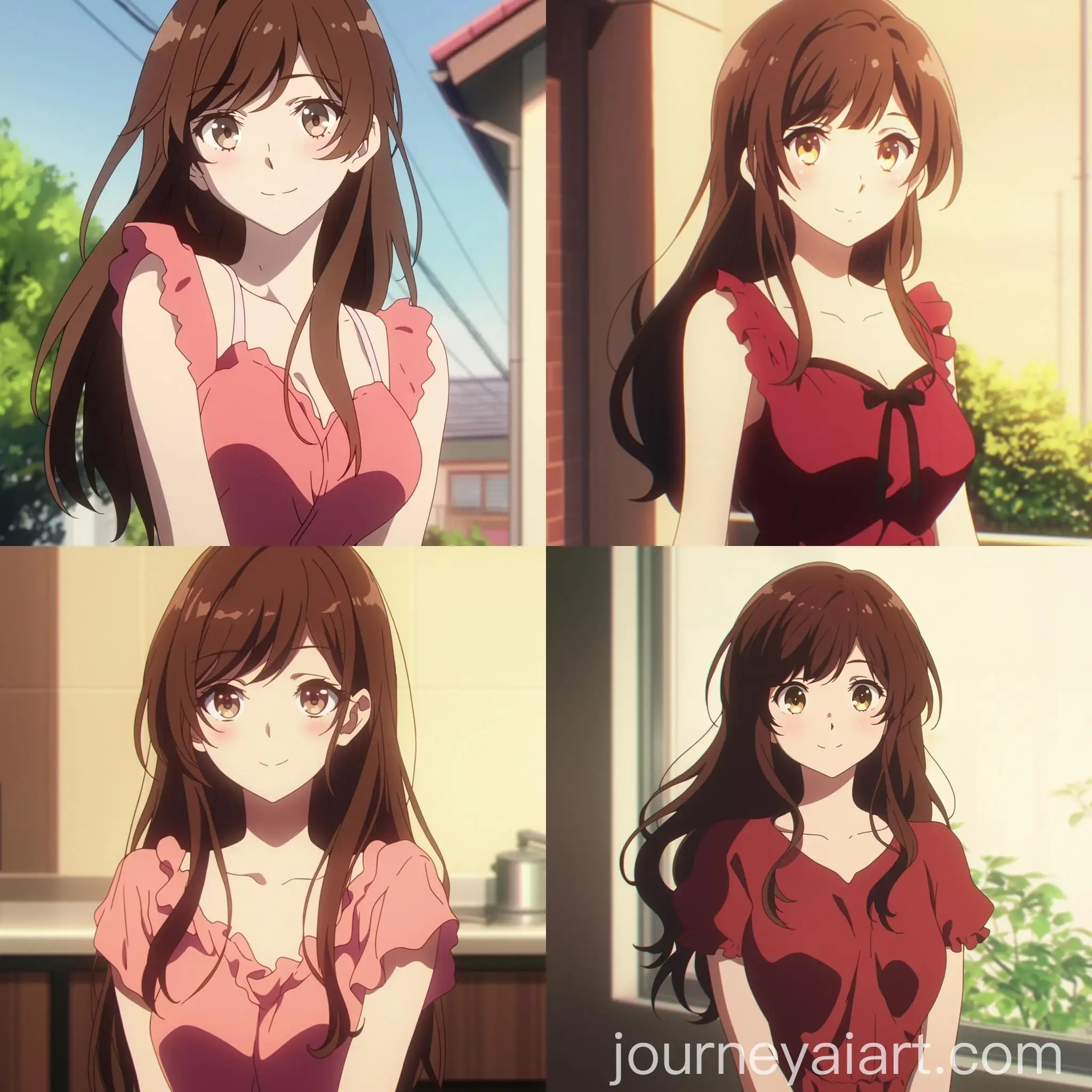 Chizuru-Mizuhara-Anime-Character-Portrait-with-Brown-Hair-and-Smile