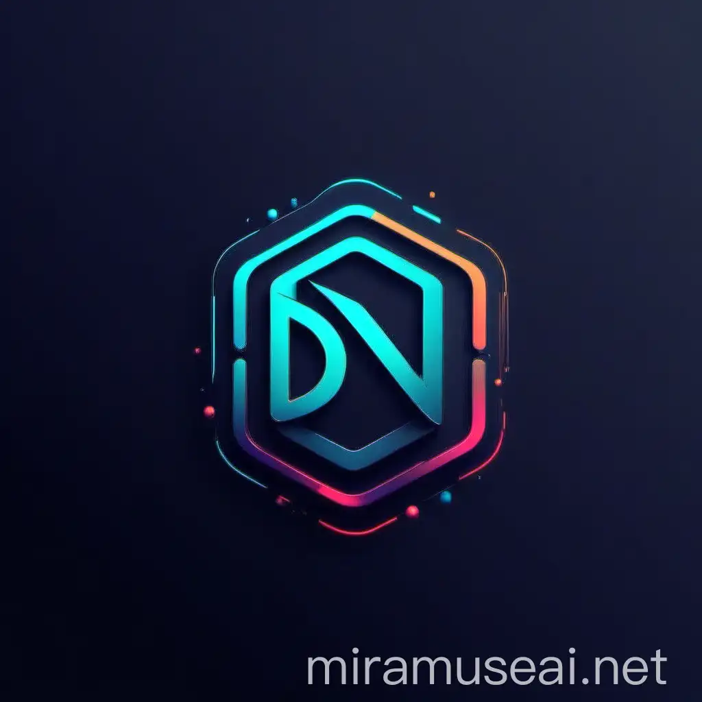 Futuristic DataNexus Logo Design with Modern Touch