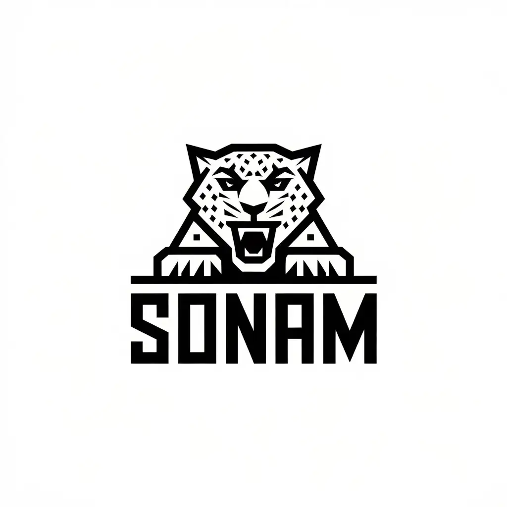 LOGO-Design-For-SONAM-Elegant-Snow-Leopard-Symbol-in-Technology-Industry