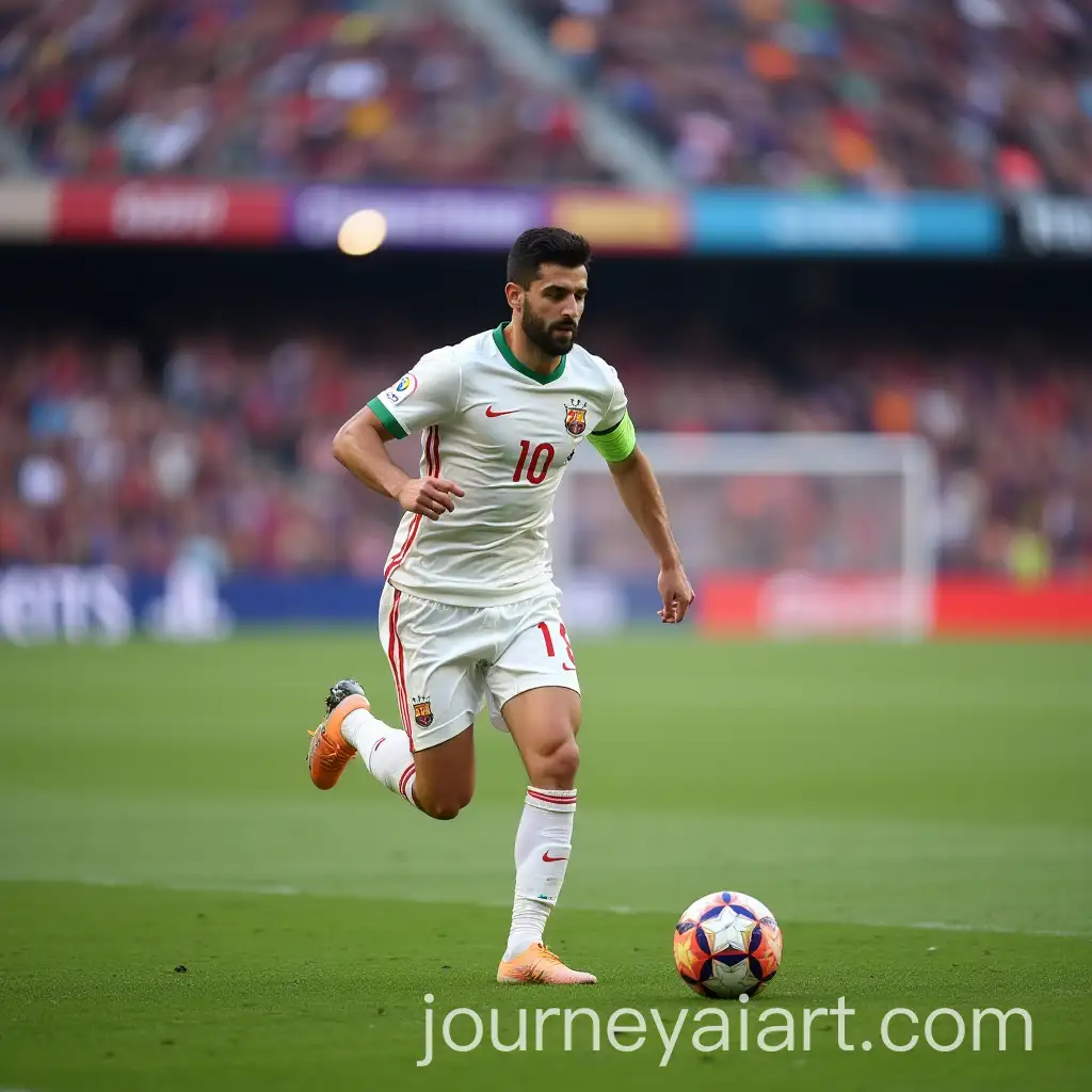 Iran-Football-Player-Passing-Ball-at-Barcelonas-Camp-Nou-Stadium