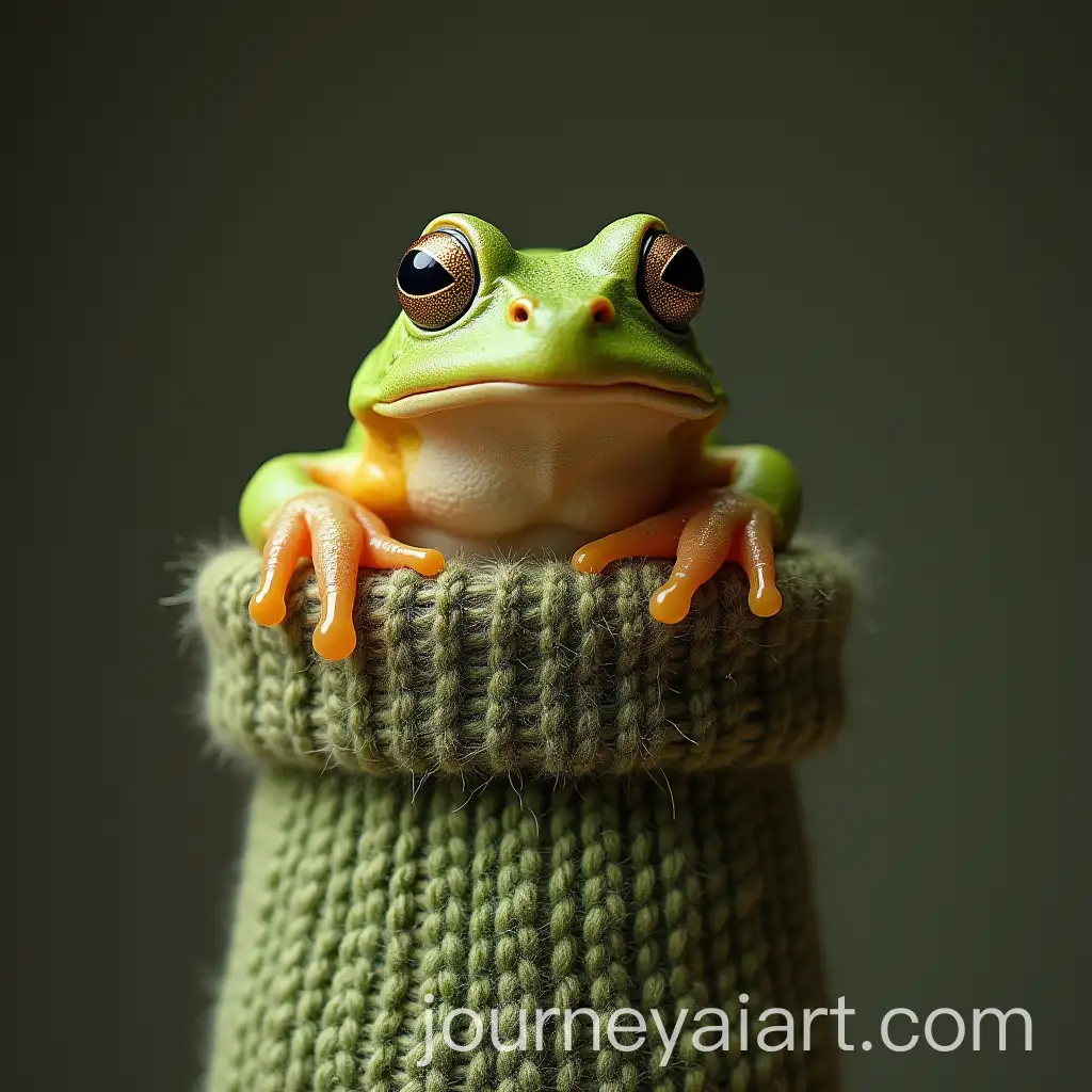Frog-Peeking-Out-of-a-Sock