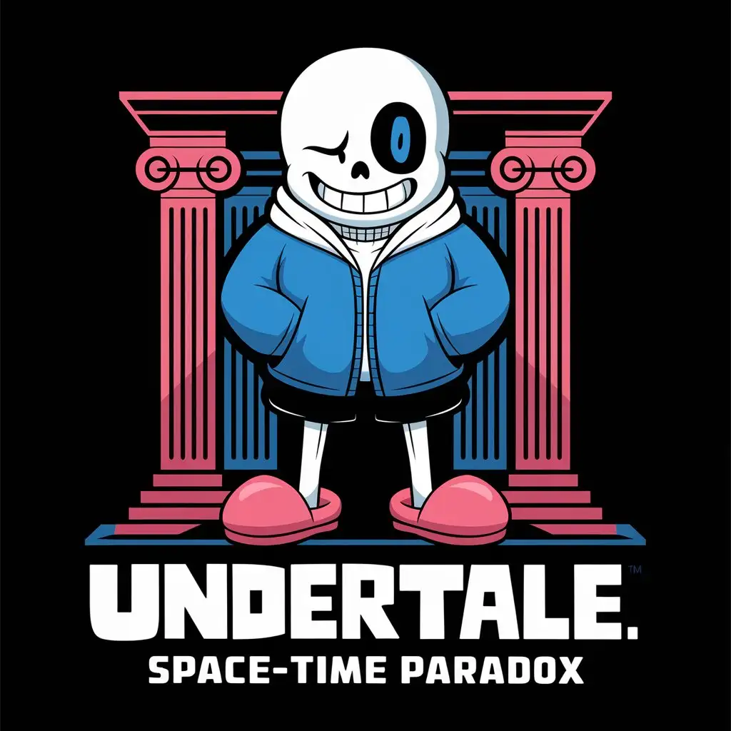 LOGO Design for Undertale Spacetime Paradox Last Breath Sans in Judgment Hall