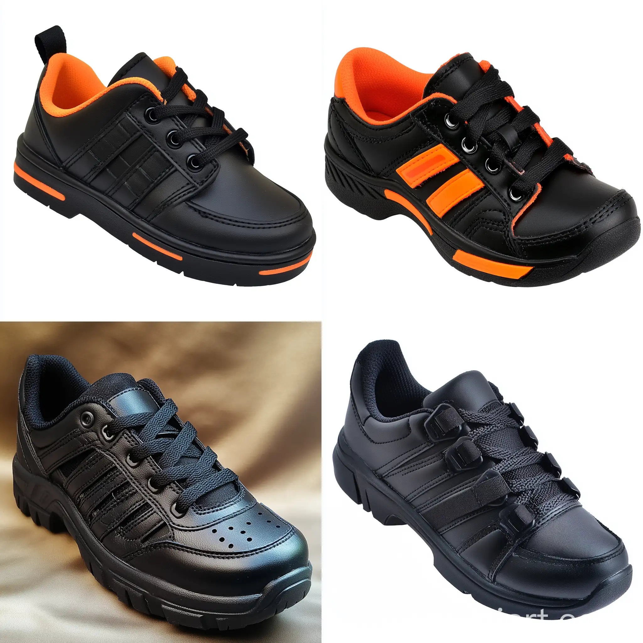 Indian-Grade-512-School-Childrens-Sports-Footwear-with-Black-and-Colorful-Accents