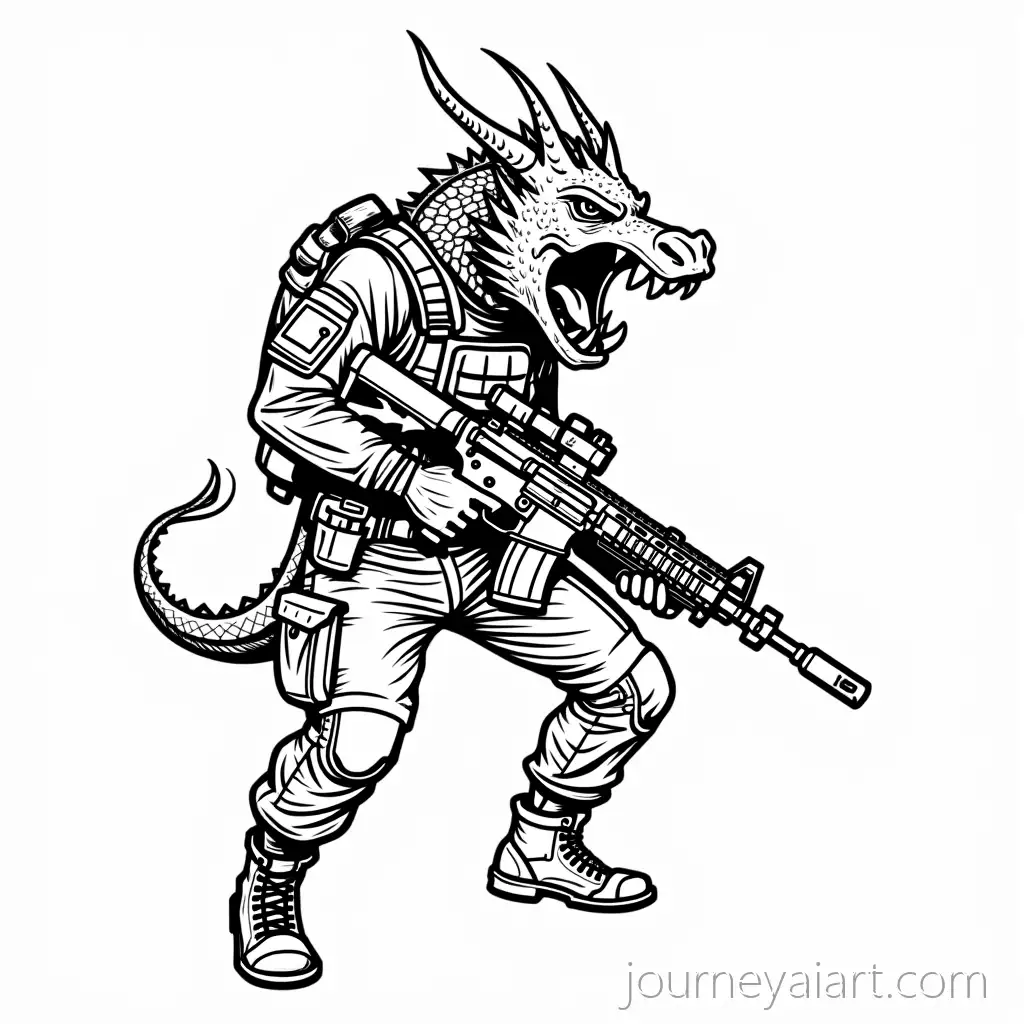 DragonHeaded-IDF-Soldier-with-M4-Rifle-in-Tactical-Military-Uniform