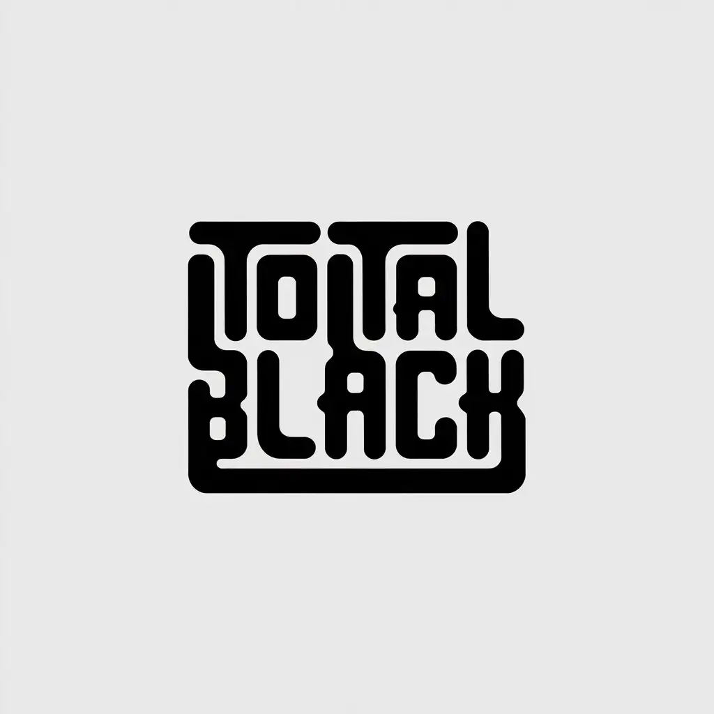 a vector logo design,with the text "Total Black", main symbol:Inscription,Moderate,be used in Automotive industry,clear background