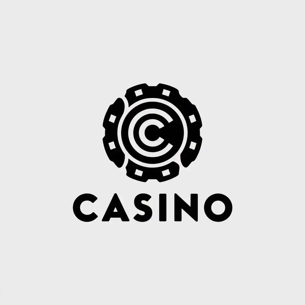 a vector logo design,with the text "casino", main symbol:casino,Minimalistic,be used in Finance industry,clear background