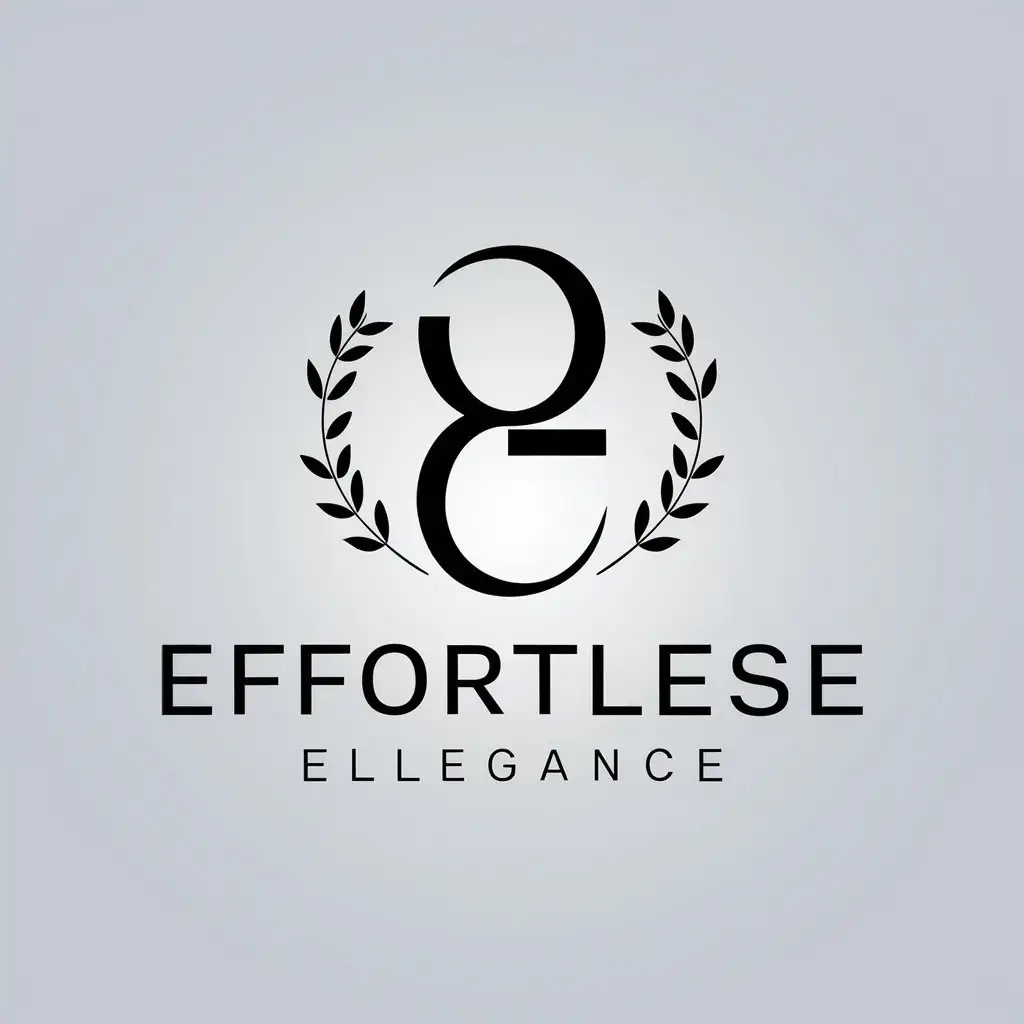 a vector logo design,with the text "EffortlessElegance", main symbol:EE,Minimalistic,clear background