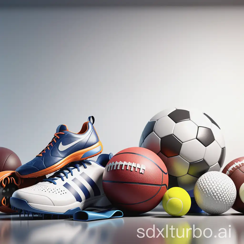 Digital-Illustration-of-Sport-Equipment-for-Magazine-Cover-Design