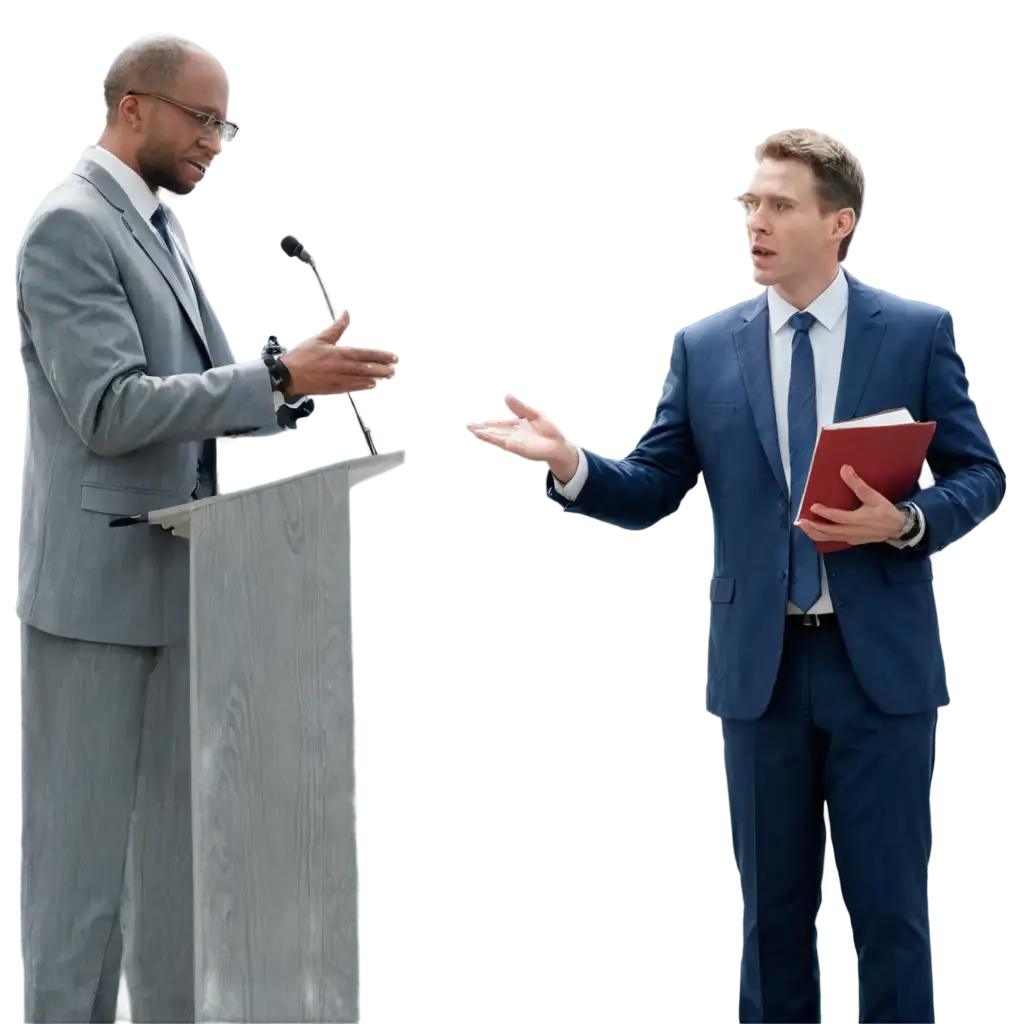 Create a man preaching from a church pulpit