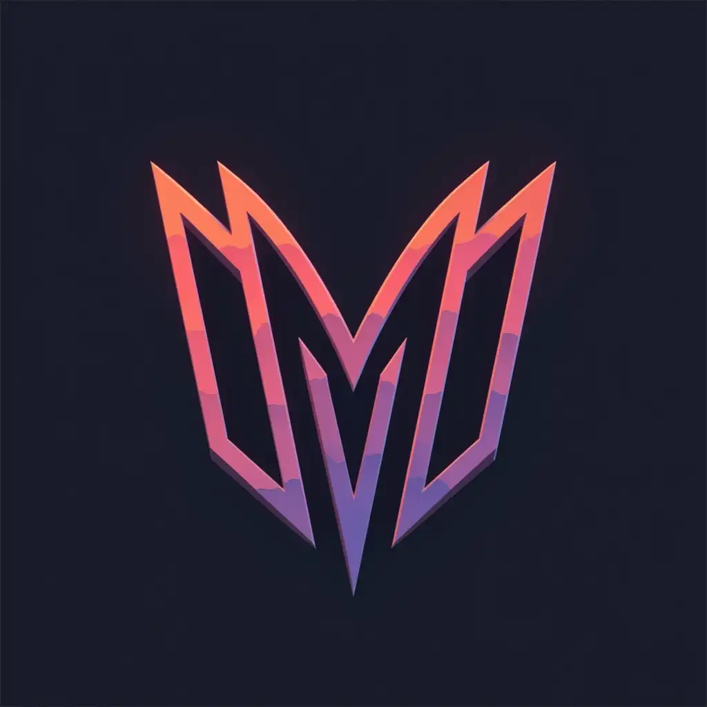 make a logo of letter M and V on top of it combined together in fresh modern style