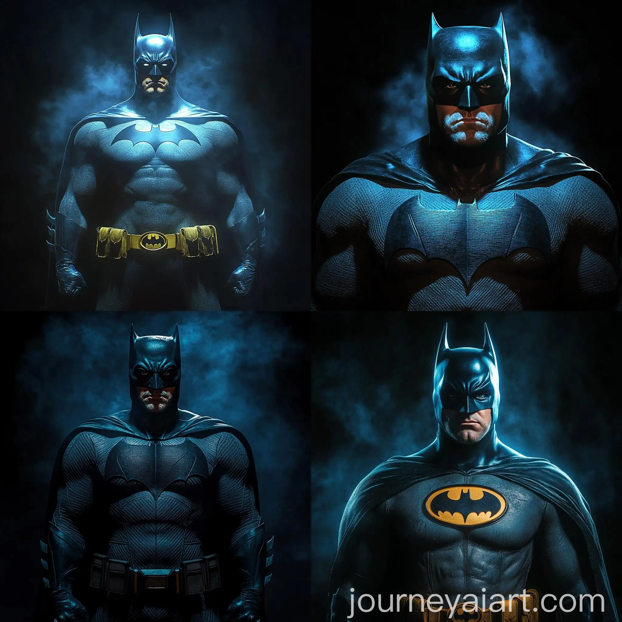 Batman-in-Batsuit-Standing-Confidently-in-Fog-Blue-Light-Illumination