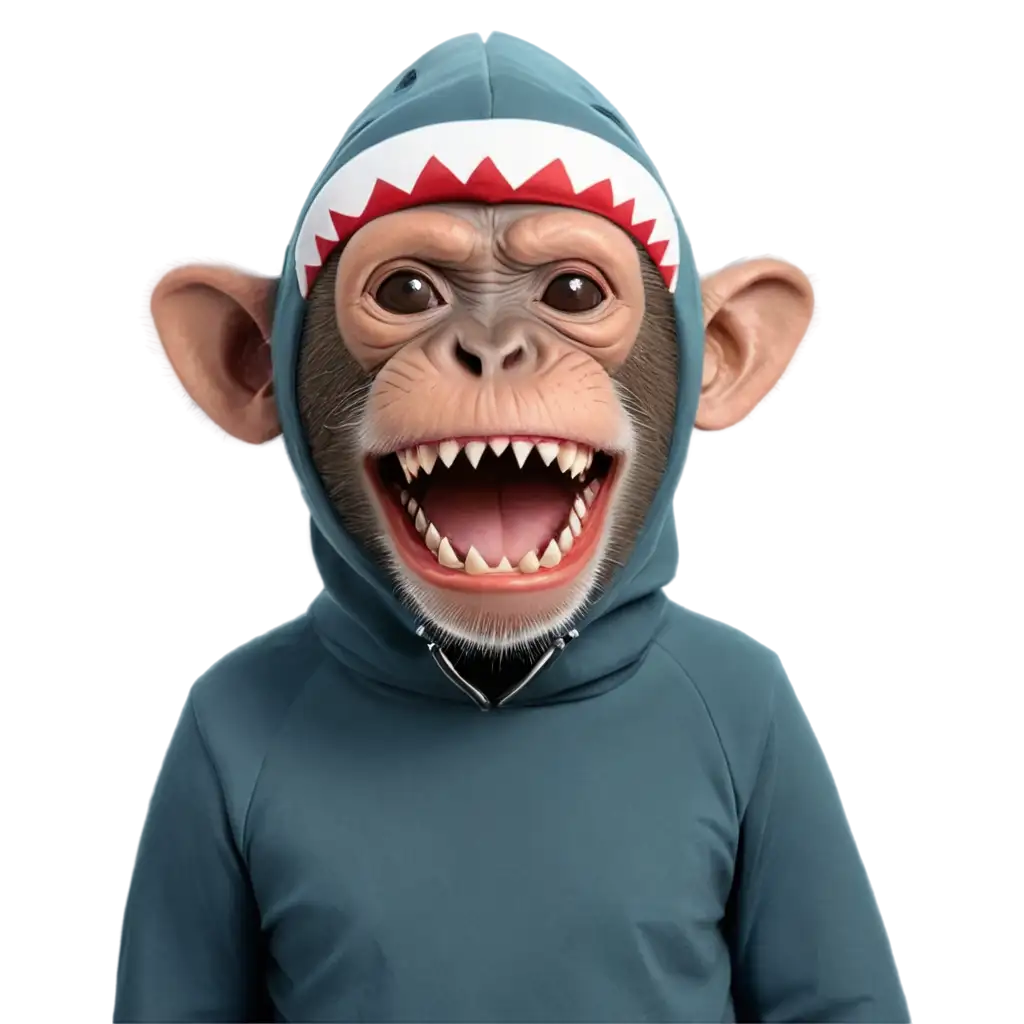 Unique-PNG-of-a-Monkey-Wearing-a-Shark-Hoodie-for-Creative-Projects