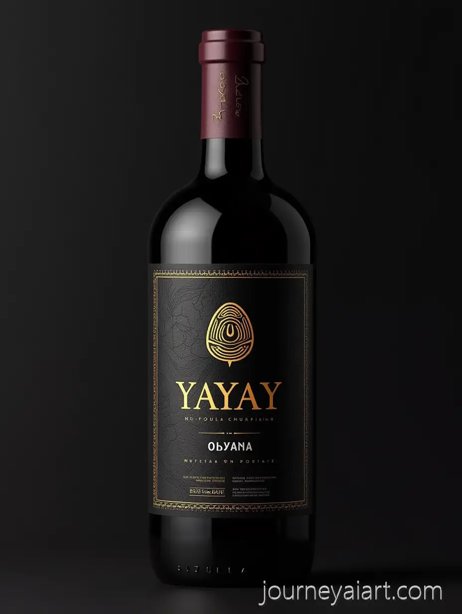 Minimalist-Ukrainian-Ethnic-Wine-Label-Design-with-Gold-Embossed-Ornament