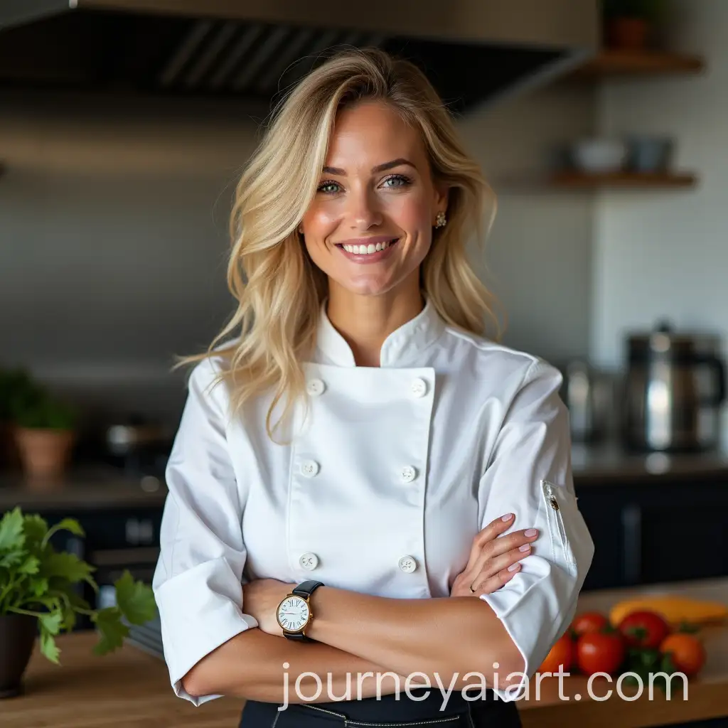 Confident-Female-Chef-in-Modern-Kitchen-Cooking-with-Fresh-Ingredients