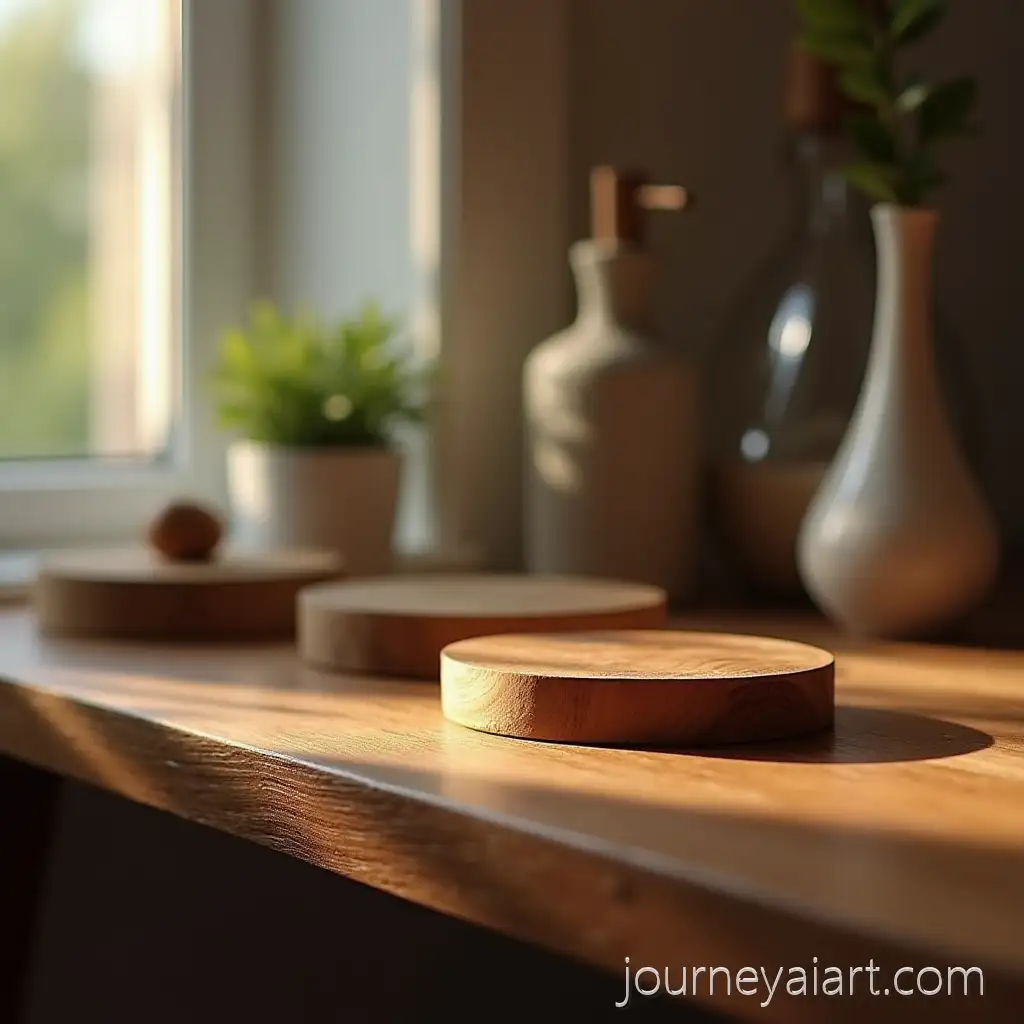 Handcrafted-Product-on-Walnut-Surface-with-SoftHandcrafted-Product-Photography-Natural-Lighting-and-Detailed-Macro-Highlights