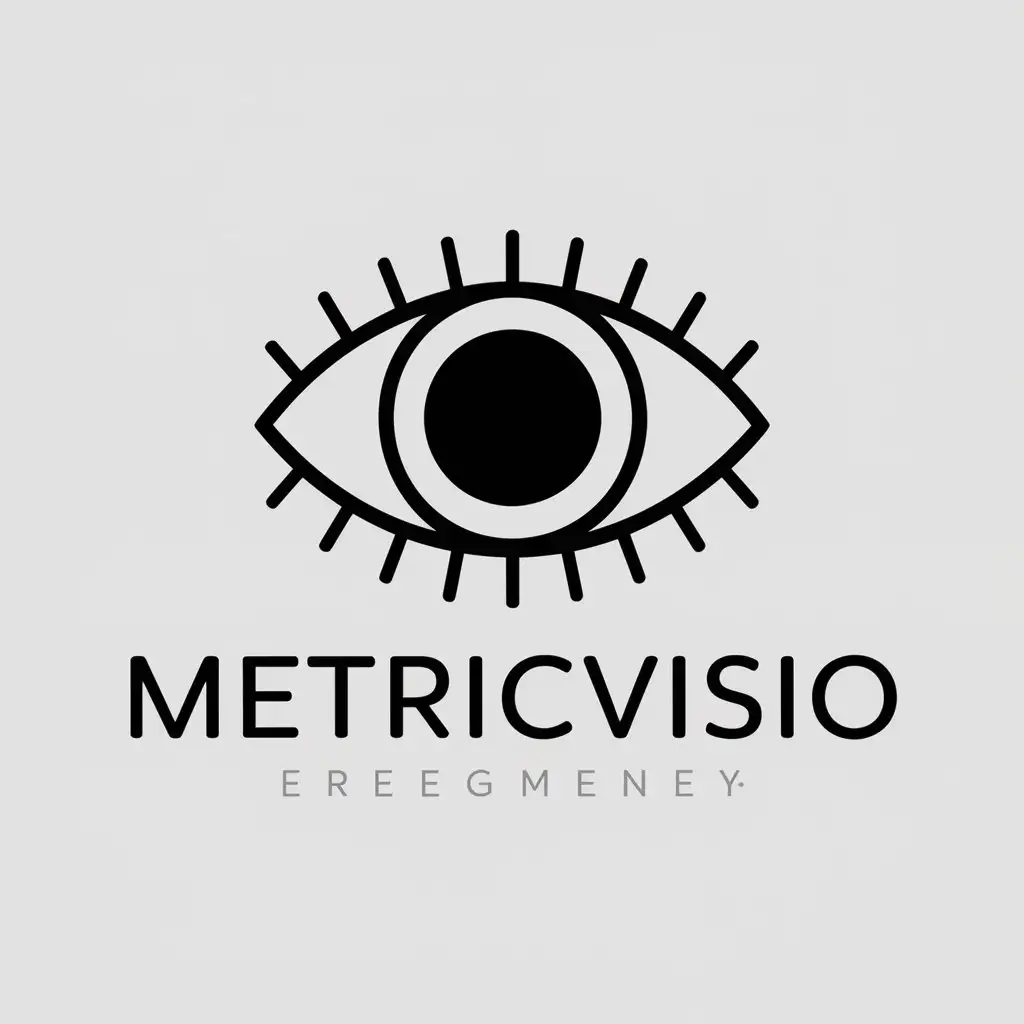 LOGO Design for MetricVisio Modern Eye Symbol in Vector Art