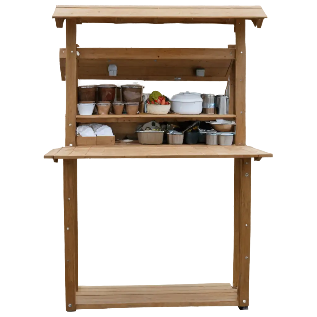 HighQuality-Wooden-Food-Stand-PNG-for-Versatile-Image-Use